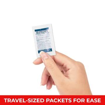 Travel RX Medicine Kit - Bulk Travel Medicine Kit with Individually Wrapped Medicine & Bag for Indigestion, Motion Sickness & More by Real Vitamins (1 Kit)