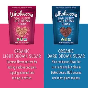 Organic Dark Brown Sugar - Fair Trade & Non-GMO, 6 Pack