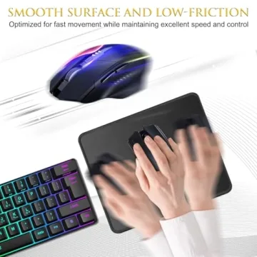 JIKIOU Comfortable 3 Pack Mouse Pad with Stitched Edges