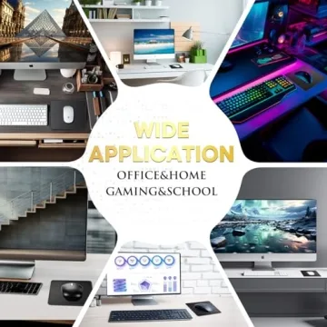 JIKIOU Comfortable 3 Pack Mouse Pad with Stitched Edges