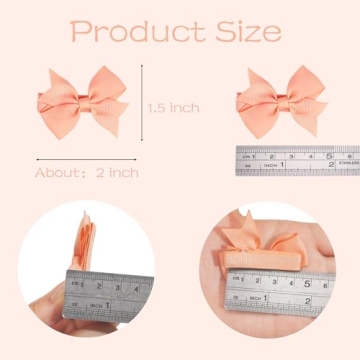 CÉLLOT Baby Hair Clips 50Pcs Tiny 2" Bows for Toddlers