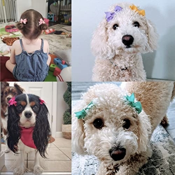 CÉLLOT Baby Hair Clips 50Pcs Tiny 2" Bows for Toddlers