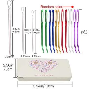 UOOU Yarn Needle, Bent Needle Tapestry Needle Set Wool Needles Large-Eye Blunt Needles Sewing Needles Weave Knitting Needles with Box (Random Color)