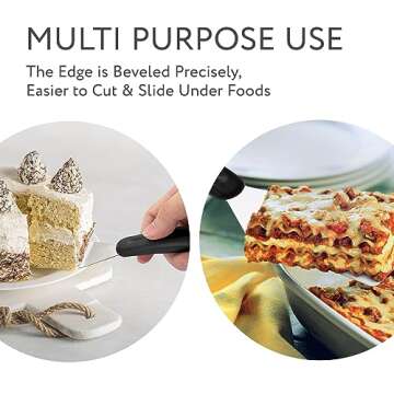 Mini Spatula | Stainless Steel Small Spatula For Kitchen Use | Metal Spatula For Cooking Brownie, Cookie, Lasagna and More | Pie Server Spatula | Cake & Pancakes Serving Spatulas