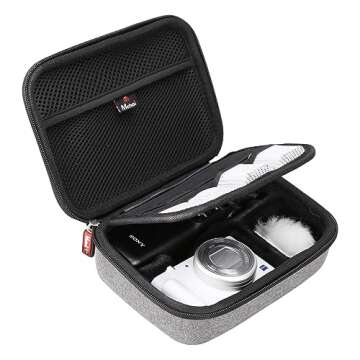 Mchoi Shockproof Carrying Case Fits for Sony ZV-1 / ZV-1F / ZV-1 II Vlog Digital Camera & Bluetooth ...