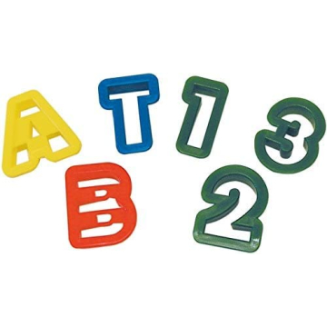 R&M 1.5" Alphabet and Number Cookie Cutters Set 36-Piece