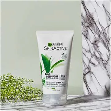 Garnier SkinActive Exfoliating Face Scrub with Green Tea, Oily Skin, 5 fl. oz.