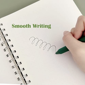 Allydrew Retractable Black Ink Gel Pens - 6 Pack