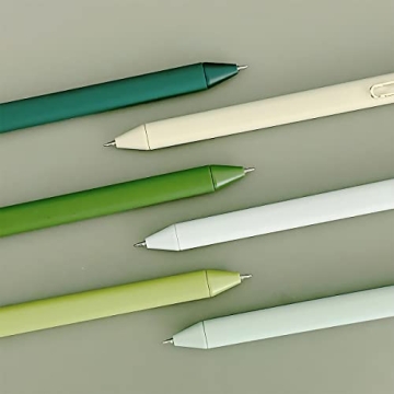 Allydrew Retractable Black Ink Gel Pens - 6 Pack