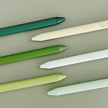 Allydrew Retractable Black Ink Gel Pens - 6 Pack