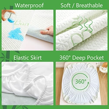 GOONIK Waterproof Crib Mattress Protector - Soft & Breathable
