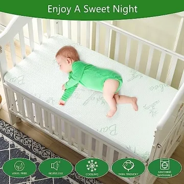 GOONIK Waterproof Crib Mattress Protector - Soft & Breathable