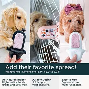 Diggs Groov Dog Training Toy I Puppy Training Aid I Crate Training Aids for Puppies I Attaches to Crate I Reduces Anxiety I Dog Treat Dispenser I Dog Kennel Toys I Turquoise