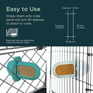 Diggs Groov Dog Training Toy I Puppy Training Aid I Crate Training Aids for Puppies I Attaches to Crate I Reduces Anxiety I Dog Treat Dispenser I Dog Kennel Toys I Turquoise