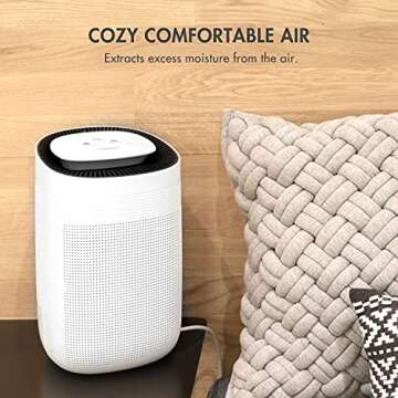 Tenergy Sorbi 1000ml Air Dehumidifier w/Air Purifying Function, True HEPA Filter, Auto Shutoff, Touc...