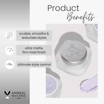 Kenra Platinum Whipped Taffy 20 | Matte Defining Paste | Delivers An Ultra-Matte, Firm Hold Finish |...