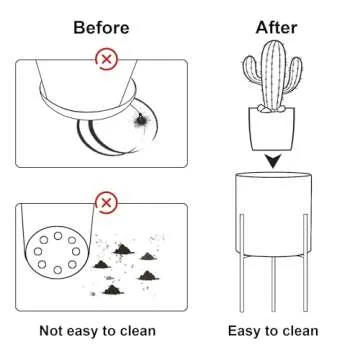 ARNIS Modern Planter Pots Set of 2 with Stand for Greenery