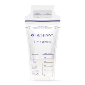 Lansinoh 200 Count Breastmilk Storage Bags Leak-Proof