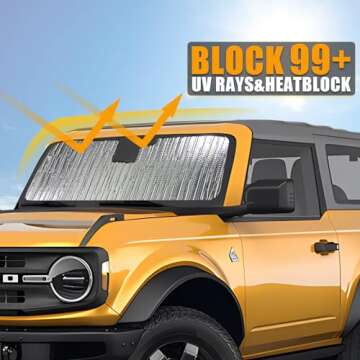 Mabett Windshield Sun Shade for Ford Bronco 2021-2023