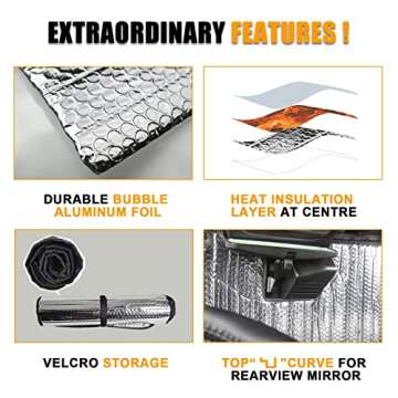 Mabett Windshield Sun Shade for Ford Bronco 2021-2023