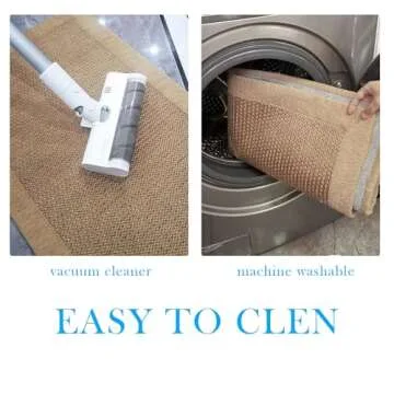 LUFEIJIASHI Kitchen Rugs and Mats Non Skid Washable Set of 2 PCS Absorbent Kitchen Runner Rugs Farmhouse Kitchen Floor Mats for in Front of Sink 19.5"x31.5"+19.5"x47"