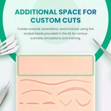 Suture Practice Kit for Medical Students | Including Large Silicone Pad, Suture Threads, Tool Kit, Knot Board and Suture Video Course