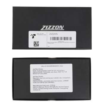 ZIZZON Foot Care Pedicure Callus Shaver Hard Skin Remover Wood Handle 10 Blades ZIZZON