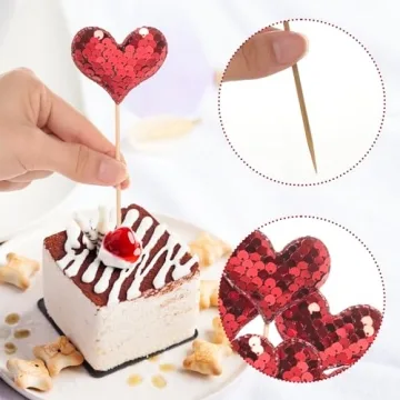 60 Heart Cupcake Toppers for Valentine’s Day Celebrations