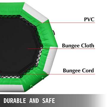 Happybuy 10FT Inflatable Water Trampoline for Summer Fun