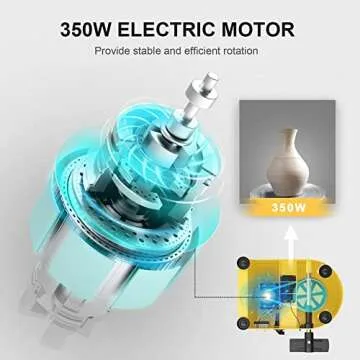Pottery Wheel 25CM 350W Electric Ceramic Craft Machine