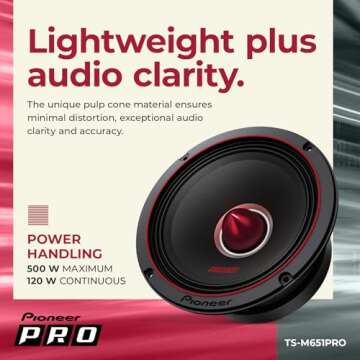 Pioneer TS-M651PRO Car Audio Speakers for Quality Sound