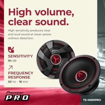 Pioneer TS-M651PRO Car Audio Speakers for Quality Sound
