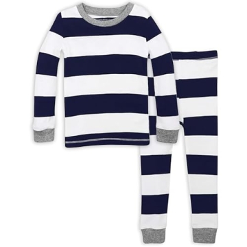 Burt's Bees Baby Boys' Pajamas - Cozy 2-Piece Organic Cotton Set for Ages 1-7