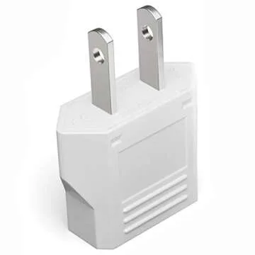 Unidapt Small European to American Outlet Plug Adapter, EU to US Adapter, Universal Input Europe/Asi...