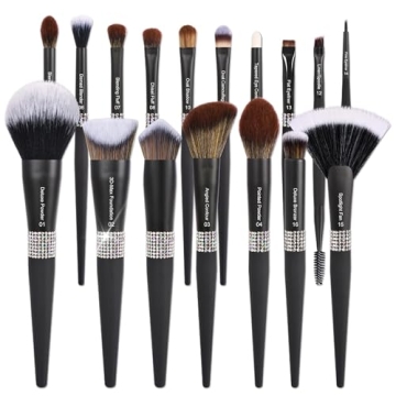 Bueart Design 16Pcs Makeup Brush Set for Flawless Results