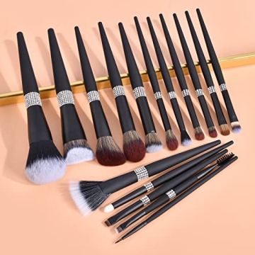 Bueart Design 16Pcs Makeup Brush Set for Flawless Results