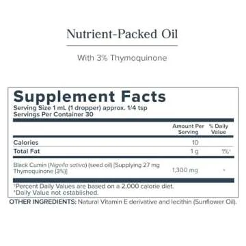 HERITAGE STORE Black Seed Oil w/ 3% Thymoquinone, Omega 6 9 - Nigella Sativa Liquid Oil, Cold Pressed from Black Seeds, Joints, Digestion and Immune Support, Vegan, 60-Day Guarantee, 30 Serv, 1 fl oz