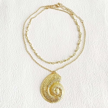 Layered Conch Shell Necklace for Halloween and Styling