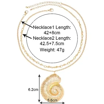 Layered Conch Shell Necklace for Halloween and Styling