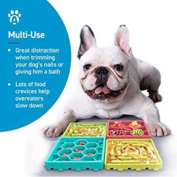Any Pet - Slow Feeding Mat, Tray, Slow Feeder Dog Bowls, Food Mat for Dog, Dog Lick Pad Anxiety Reli...