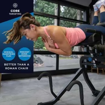 Teeter DEX Inversion & Core Training System-Multi-Functional Decompression Roman Chair Hyperextension for Ab, Back, & Core Strength; Commercial-Grade 350lb Rated Home Exercise (DEX II Commercial)