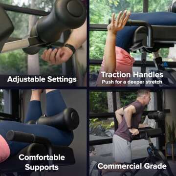 Teeter DEX Inversion & Core Training System-Multi-Functional Decompression Roman Chair Hyperextension for Ab, Back, & Core Strength; Commercial-Grade 350lb Rated Home Exercise (DEX II Commercial)