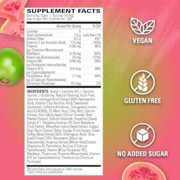 EHP Labs OxyShred Pre Workout Powder & Shredding Supplement - Preworkout Powder with L Glutamine & Acetyl L Carnitine, Energy Boost Drink - Guava Paradise, 60 Servings