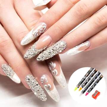 Hariendny 4 Pack Rhinestone Picker Tools for Crafts