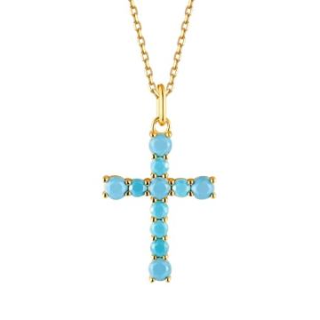 Elegant S.Leaf Cross Necklace for Women in Silver and Gold