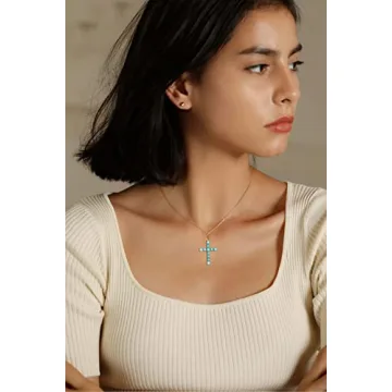 Elegant S.Leaf Cross Necklace for Women in Silver and Gold