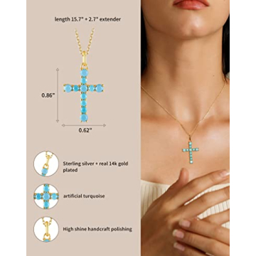 Elegant S.Leaf Cross Necklace for Women in Silver and Gold