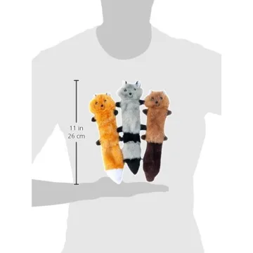 ZippyPaws Skinny Peltz No Stuffing Squeaky Dog Toys