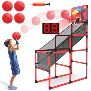 Ultimate Digital LED Kids Basketball Hoop Arcade Game - Indoor/Outdoor - 4 Balls Included