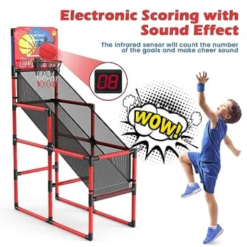 Kids Basketball Hoop Arcade Game with Scoreboard Fun